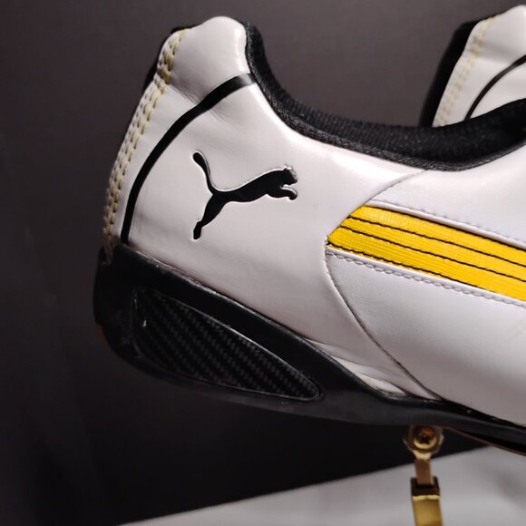 Puma Ducati Panigale 50 MG Leather Shoes Mens Size 13US White SpectraYellowBlack - Picture 8 of 13